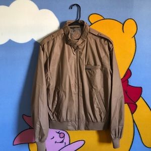 Vintage Members Only Jacket Large Tan